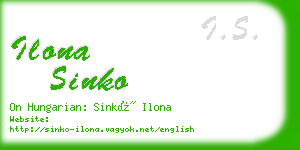 ilona sinko business card